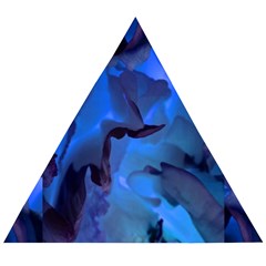 Peony In Blue Wooden Puzzle Triangle