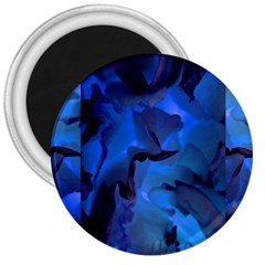 Peony In Blue 3  Magnets