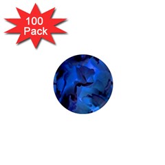 Peony In Blue 1  Mini Magnets (100 Pack) 