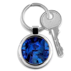 Peony In Blue Key Chain (round) by LavishWithLove