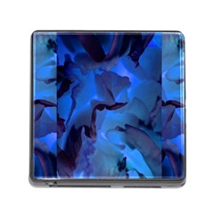 Peony In Blue Memory Card Reader (square 5 Slot) by LavishWithLove