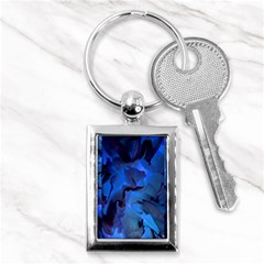 Peony In Blue Key Chain (rectangle) by LavishWithLove