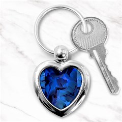 Peony In Blue Key Chain (heart) by LavishWithLove