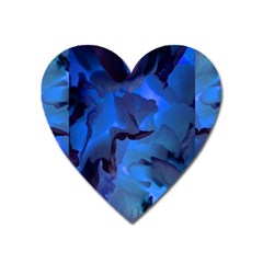 Peony In Blue Heart Magnet