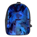 Peony in Blue School Bag (Large) Front