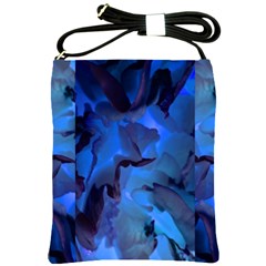 Peony In Blue Shoulder Sling Bag