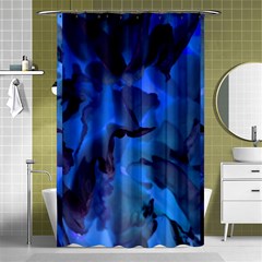 Peony In Blue Shower Curtain 48  X 72  (small)  by LavishWithLove