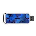 Peony in Blue Portable USB Flash (One Side) Front