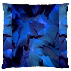 Peony In Blue Large Flano Cushion Case (two Sides) by LavishWithLove