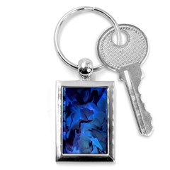 Peony In Blue Key Chain (rectangle) by LavishWithLove