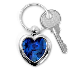 Peony In Blue Key Chain (heart) by LavishWithLove