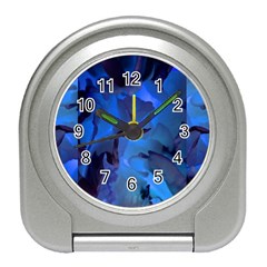 Peony In Blue Travel Alarm Clock