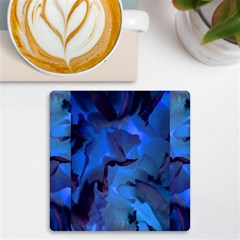 Peony In Blue Uv Print Square Tile Coaster 