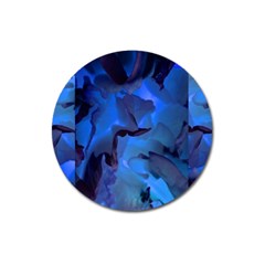 Peony In Blue Magnet 3  (round) by LavishWithLove