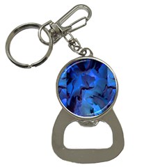 Peony In Blue Bottle Opener Key Chain by LavishWithLove