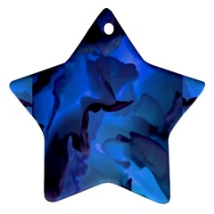 Peony In Blue Star Ornament (two Sides) by LavishWithLove