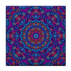 Vibrant Violet Mandala Tile Coaster