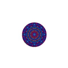 Vibrant Violet Mandala 1  Mini Magnets by lujastyles