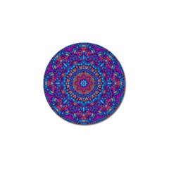 Vibrant Violet Mandala Golf Ball Marker