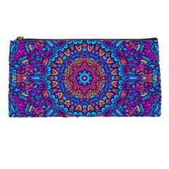 Vibrant Violet Mandala Pencil Case by lujastyles