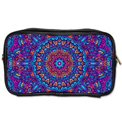 Vibrant Violet Mandala Toiletries Bag (two Sides) by lujastyles