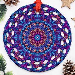 Vibrant Violet Mandala Ornament (round Filigree)