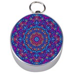 Vibrant Violet Mandala Silver Compasses Front