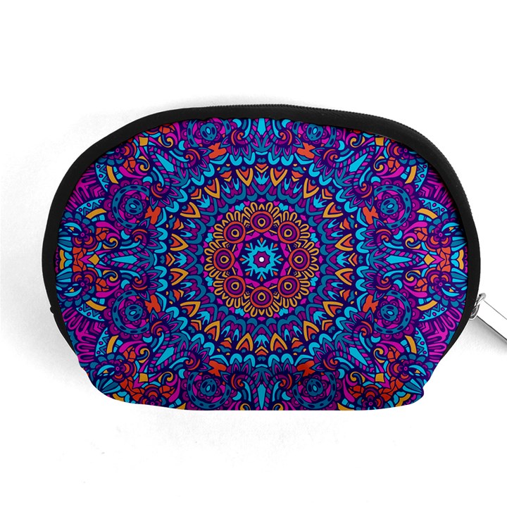 Vibrant Violet Mandala Accessory Pouch (Medium)