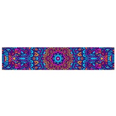 Vibrant Violet Mandala Small Flano Scarf by lujastyles