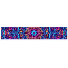 Vibrant Violet Mandala Large Flano Scarf  by lujastyles