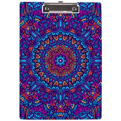 Vibrant Violet Mandala A4 Clipboard by lujastyles