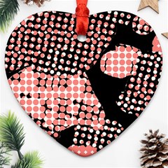 Abstrait Effet Formes Noir/rose Ornament (heart) by kcreatif