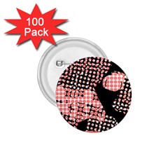 Abstrait Effet Formes Noir/rose 1 75  Buttons (100 Pack)  by kcreatif