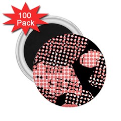 Abstrait Effet Formes Noir/rose 2 25  Magnets (100 Pack)  by kcreatif