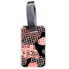 Abstrait Effet Formes Noir/rose Luggage Tag (two Sides) by kcreatif