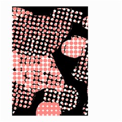 Abstrait Effet Formes Noir/rose Small Garden Flag (two Sides) by kcreatif