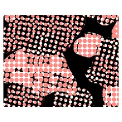 Abstrait Effet Formes Noir/rose Double Sided Flano Blanket (medium)  by kcreatif