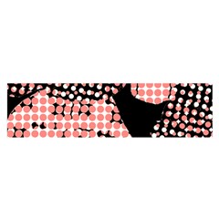 Abstrait Effet Formes Noir/rose Satin Scarf (oblong) by kcreatif