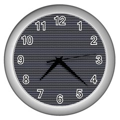 Chevron Colors Blanc/noir Wall Clock (silver) by kcreatif