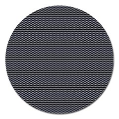 Chevron Colors Blanc/noir Magnet 5  (round) by kcreatif