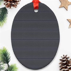 Chevron Colors Blanc/noir Oval Ornament (two Sides) by kcreatif