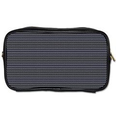 Chevron Colors Blanc/noir Toiletries Bag (one Side) by kcreatif