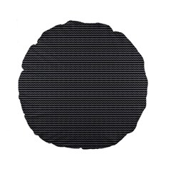 Chevron Colors Blanc/noir Standard 15  Premium Flano Round Cushions by kcreatif