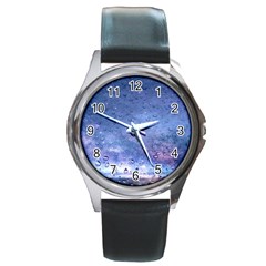 Gouttes D eau Galaxy Round Metal Watch by kcreatif