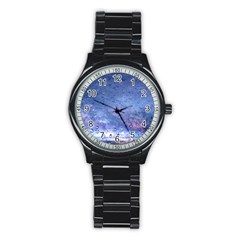 Gouttes D eau Galaxy Stainless Steel Round Watch by kcreatif