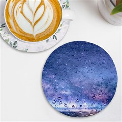 Gouttes D eau Galaxy Uv Print Round Tile Coaster by kcreatif