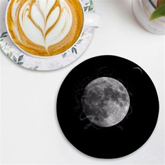 Lune Étoilé Uv Print Round Tile Coaster by kcreatif