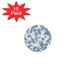 Camouflageblancbleu 1  Mini Buttons (10 Pack)  by kcreatif