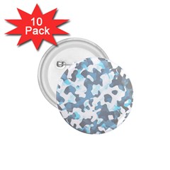 Camouflageblancbleu 1 75  Buttons (10 Pack) by kcreatif