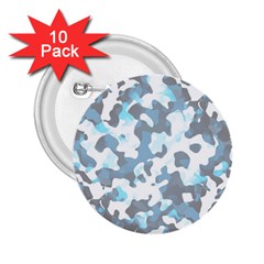 Camouflageblancbleu 2 25  Buttons (10 Pack)  by kcreatif